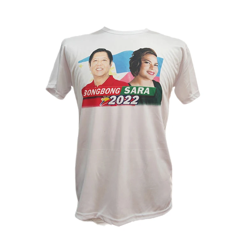 Printed campaign 100% Polyester d ryfit election Cheap Custom Printed Sublimation Blank With Logo Custom long sleeve  teeshirt