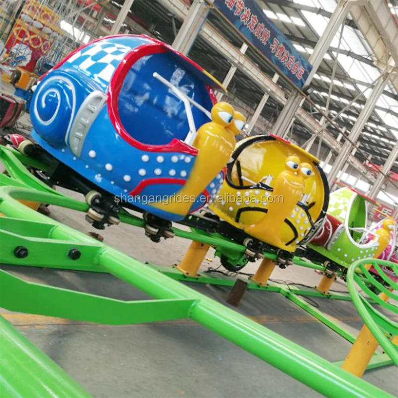 
Factory New Design Amusement Game Rides Kids Snail War Train Rotating Roller Coaster For Sale 