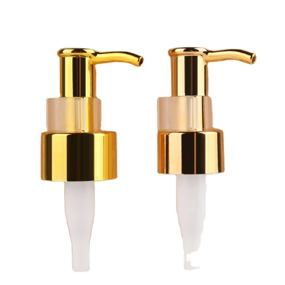 Factory Hot Sale Customized High Quality Gold Plastic 24/410 24mm Shampoo Lotion Dispenser Pump For Bottle With Customized Tube
