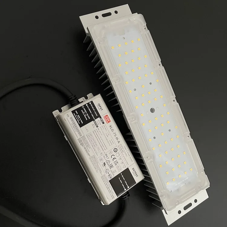 250x74mm 72-in-1 120-Degree PC Cover 50W/60W LED PCB Module for Outdoor Lighting