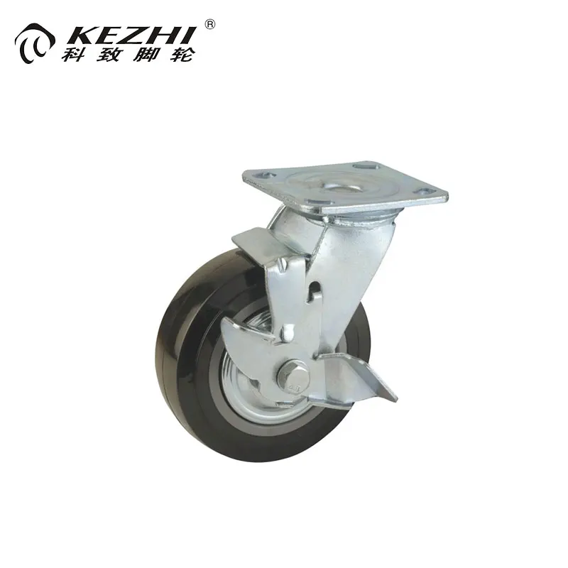 Professional Design OEM 4 inch/8 inch PU Industrial Platforme Fixed Caster Wheels
