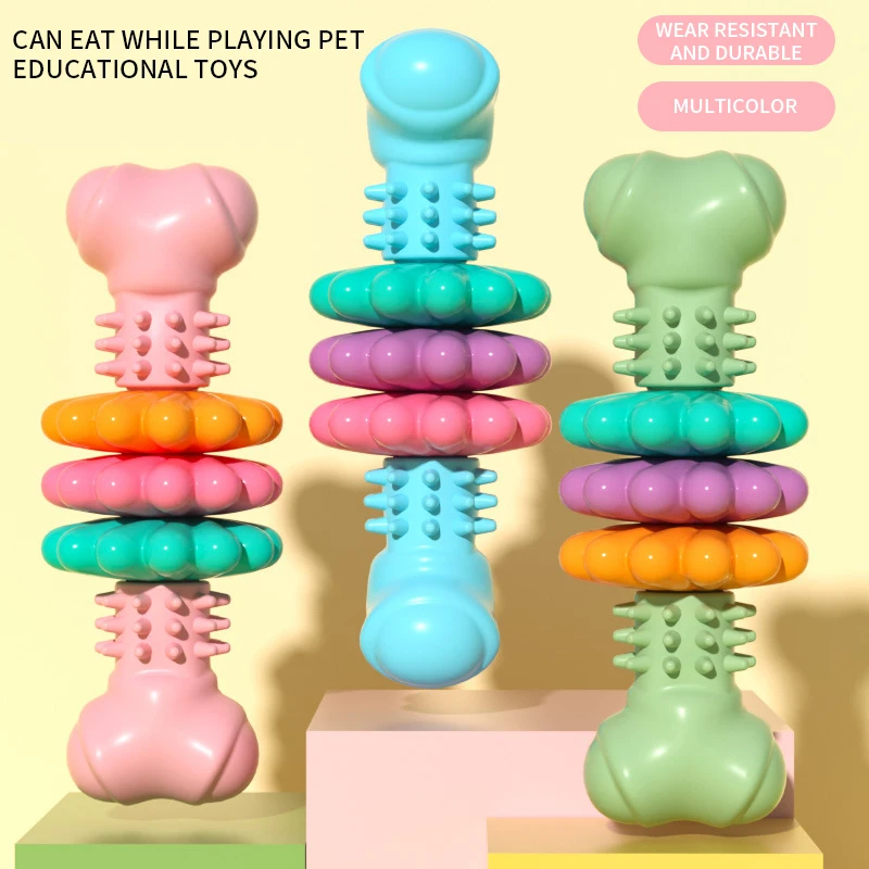 new Petal Bone Teeth Cleaning Chew Toy for Large Dogs Pet Interactive Toys Bones Dog Candy Toothbrush Treat Tools