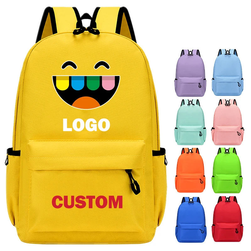 BEYOND Custom Logo Kids School Bag Waterproof Oxford Cartoon Lightweight Backpack Drawn Pattern Customizable