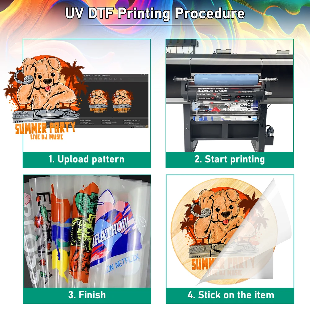 Colorsun UV DTF Printer 2 in 1 function printing and lamination in one machine Direct to AB Film 60CM Sticker Printer