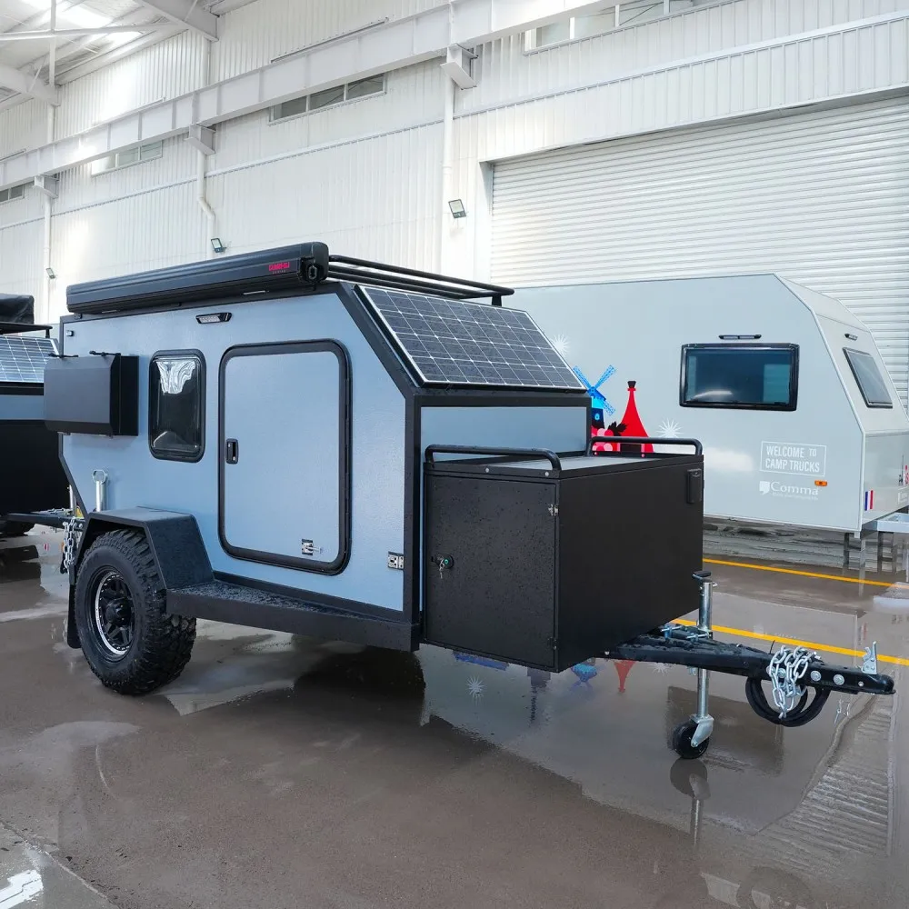 Small Rv Camping Trailer Oem Camper Caravan For Outdoor Enthusiasts Comes With Tent For Travel