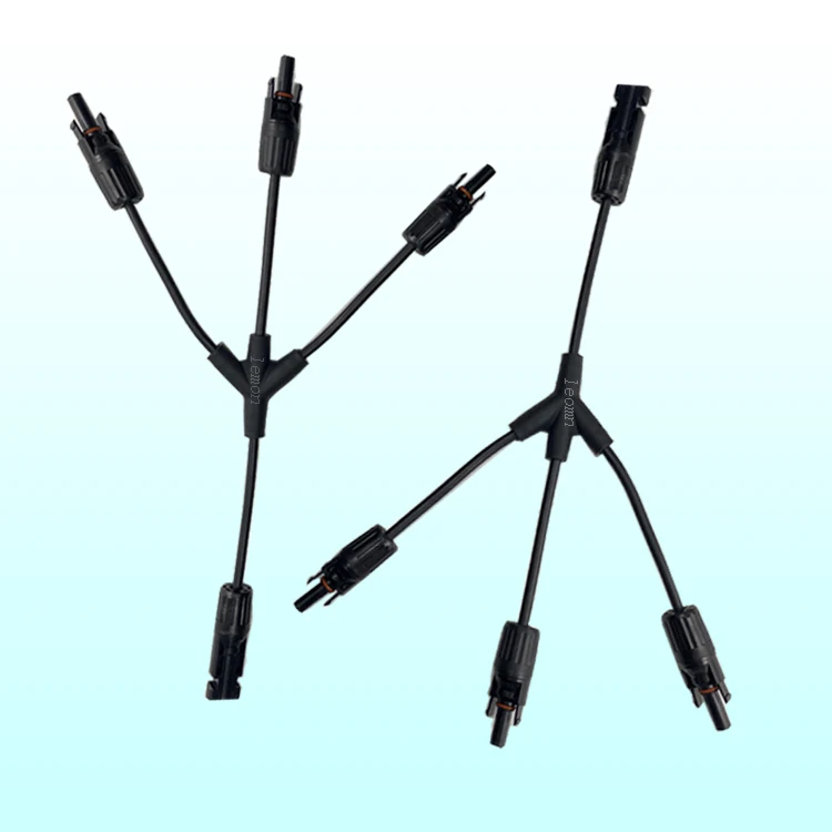 Y Type Solar PV Branch Cable Connector Parallel Adapters 1500V DC 50A 1 To 2 3 4 Way Solar Panel Connector