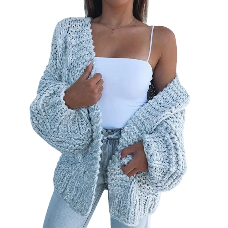 Wholesale customization Europe and America Autumn and winter fashion Mohair Cardigan sweater Casual and comfortable