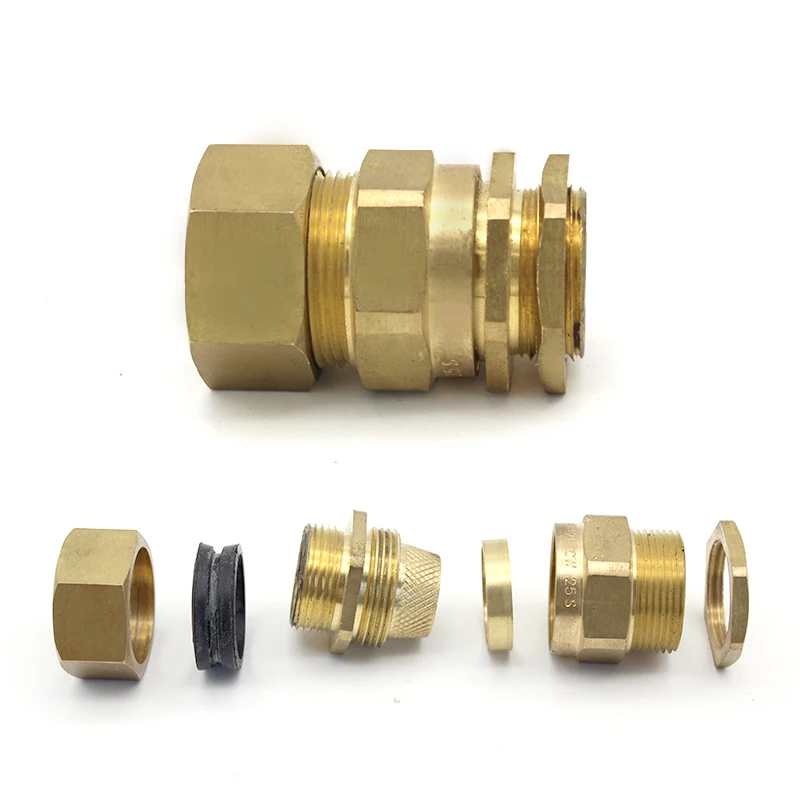 High Quality Copper Waterproof CW Thread Cable Gland Type With Earthing Shroud Armoured & PVC Shroud Outside