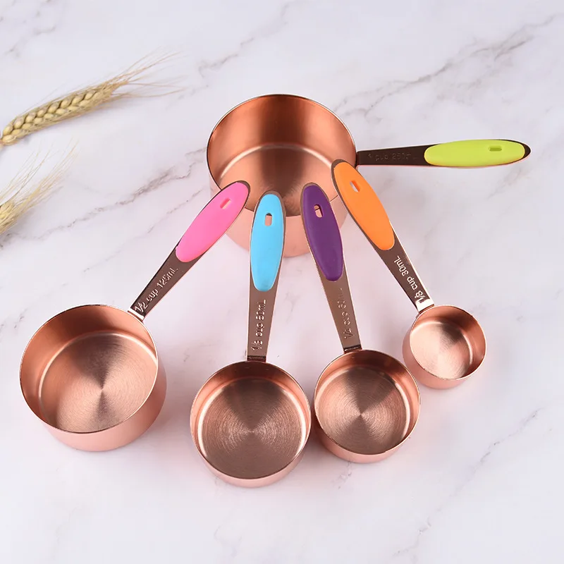 Wholesale 5pcs Stainless Steel Kitchen Baking Measuring Cups And Spoons Set