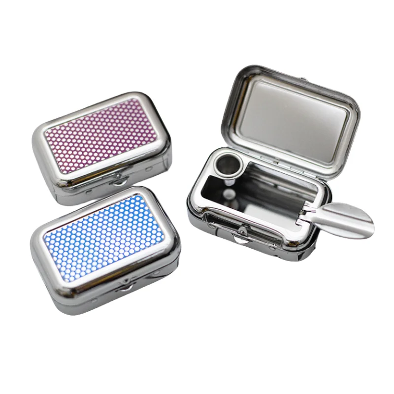 Cheap Metal Ashtray Portable Small Cigarette Mini ash tray Wholesale Smoking Accessories Portable Metal Ashtray for cigar