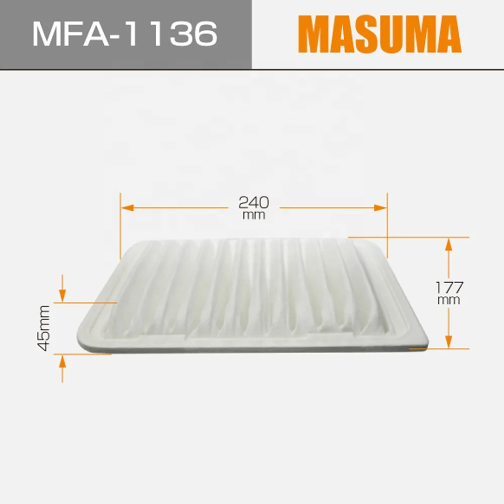 MFA-1136 MASUMA Auto Engine parts filter air intakes 17801-0D060 17801-0D090 17801-0M020 17801-21050 17801-0T030