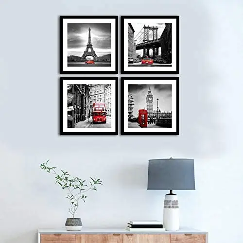 Art Photo Frame Gifts Picture Frames Square for Home Decoration Wholesale Custom Wood Wall Hanging Black Rectangle Wood Color