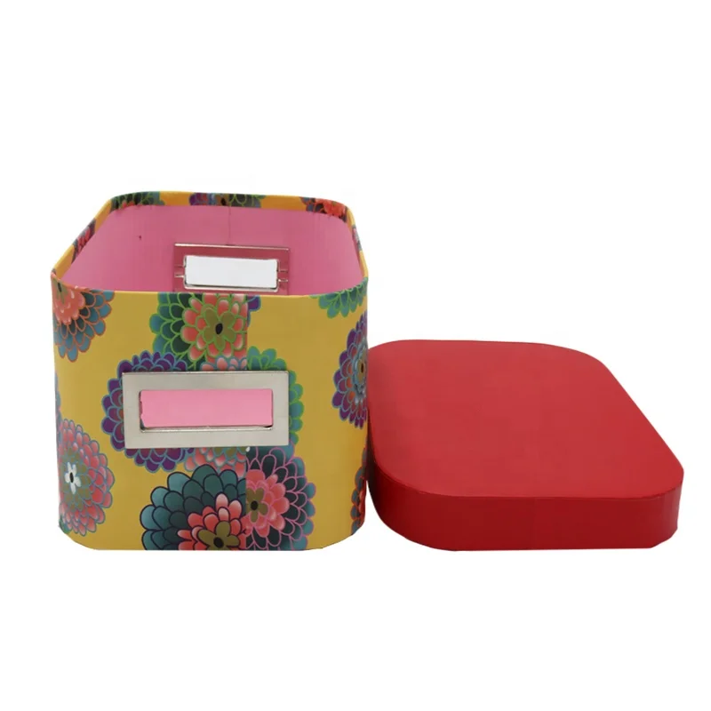 Высококачественные креативные картонные подарочные коробки, уникальные подарочные коробки ручной работы, жесткая Подарочная коробка с металлической ручкой