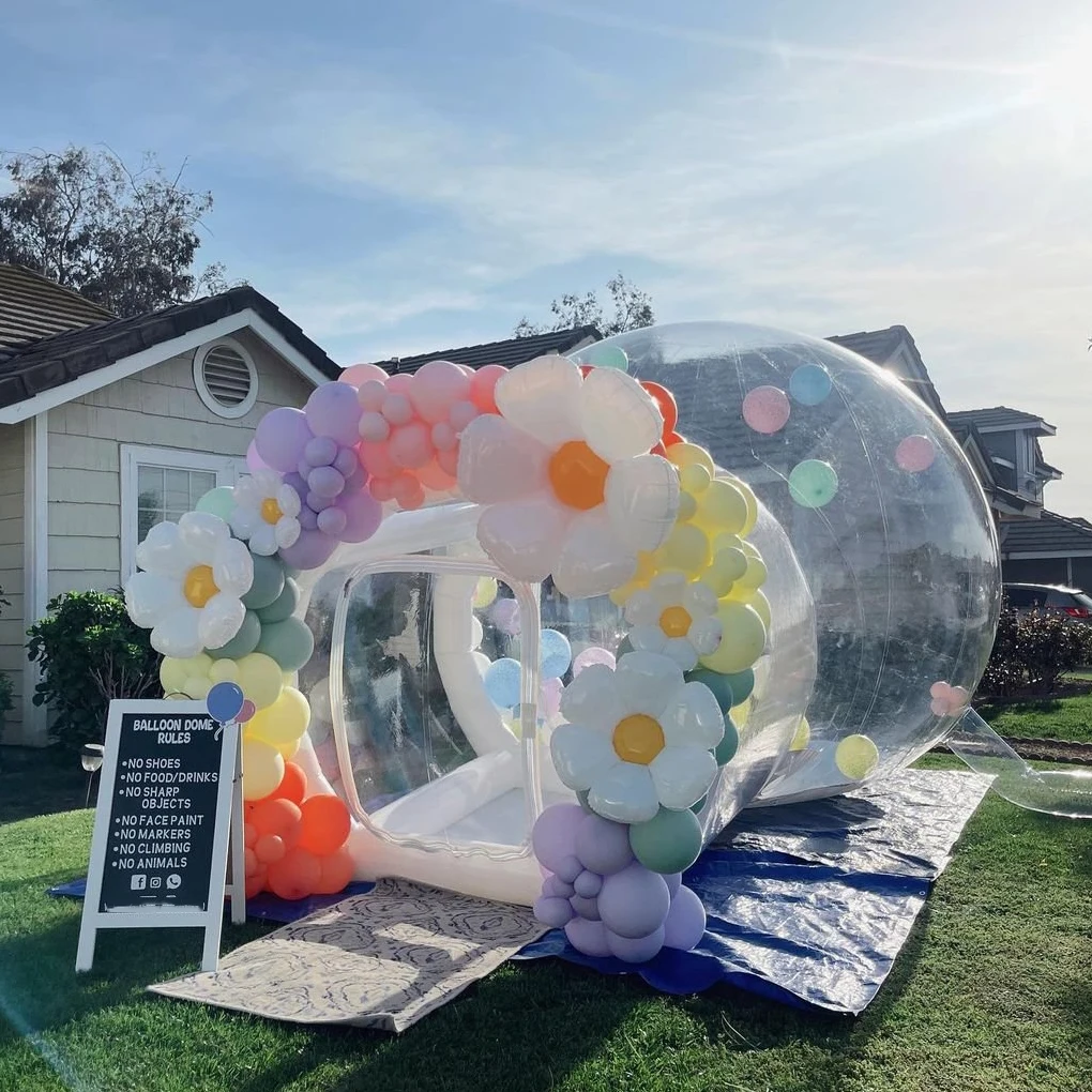 Factory supply transparent inflatable bubble jumping house inflatable bubble lodge tent inflatable balloon bounce house for sale