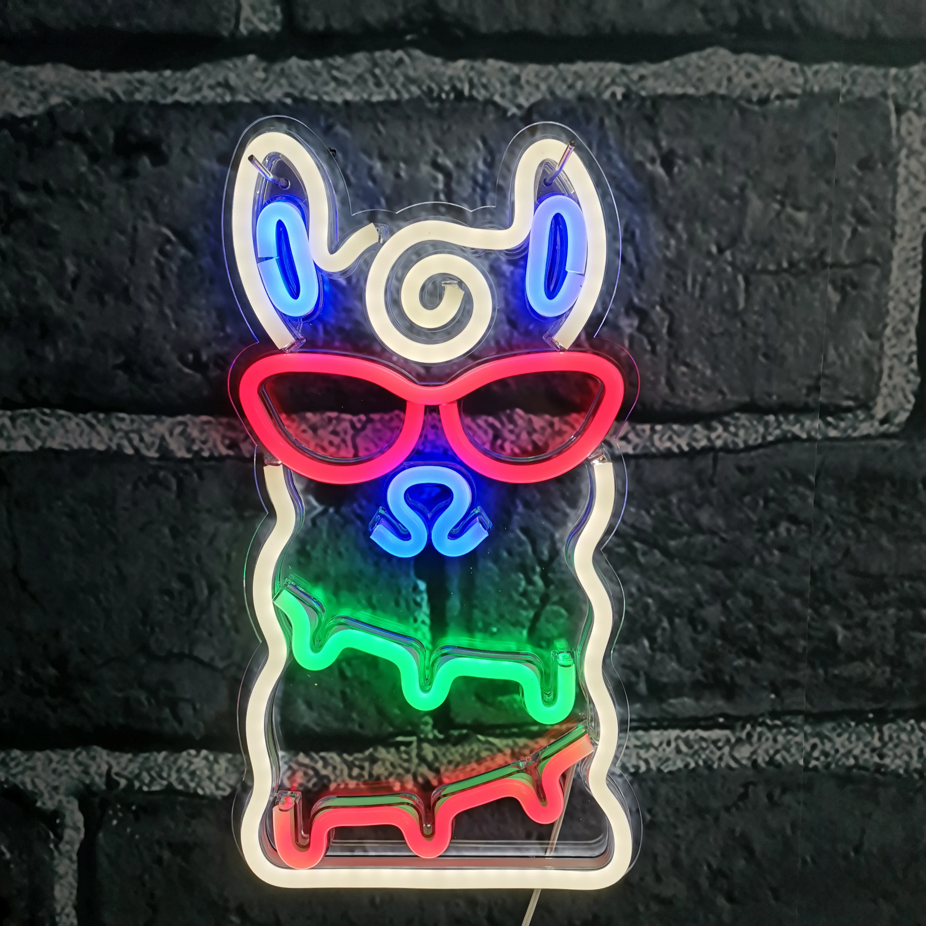 Wall Art Sign Bedroom Decoration Rainbow Hanging Fashion Custom Neon Animal Lights Night Lamp Led Neon Light For Home Party