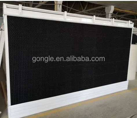 Anti-UV Black plastic evaporation cooling pad Plastic water curtain Poultry housing Cooling plastic cool pads CELL PAD