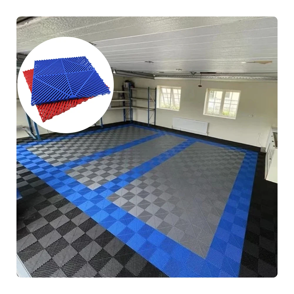 Car Detailing Shop Garage Floor Tiles Plastic PP Tile for Car Parking Car Wash