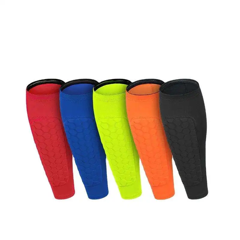 Custom Honeycomb Football Leg Strap Brace Support Pads Calf Compression Sleeve Soccer Shin Guard