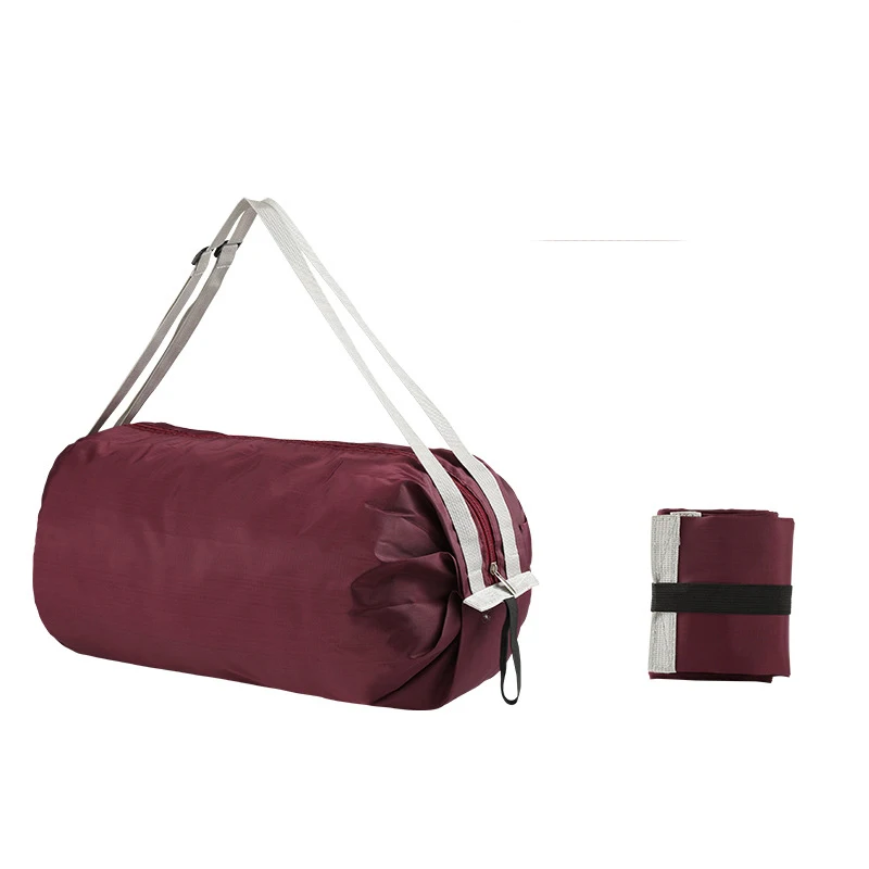 New Reusable Expandable Folding Tote Bag Rolled Up Foldable Grocery Shopping Bag Shoulder Backpack Travel Bag