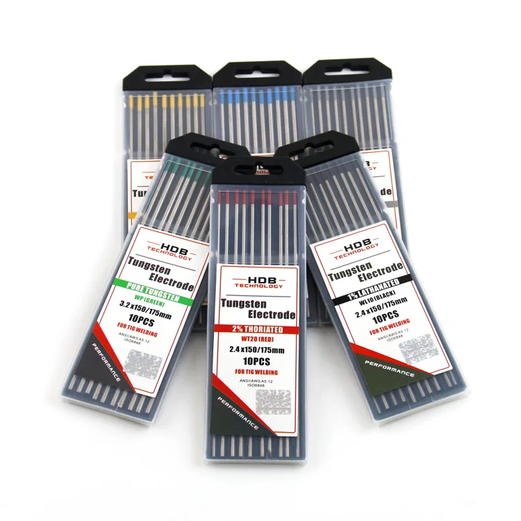 HDB Competitive price 10 Pack of 1.5% Lanthanated - Gold Tungsten electrode TIG welding alloy bar