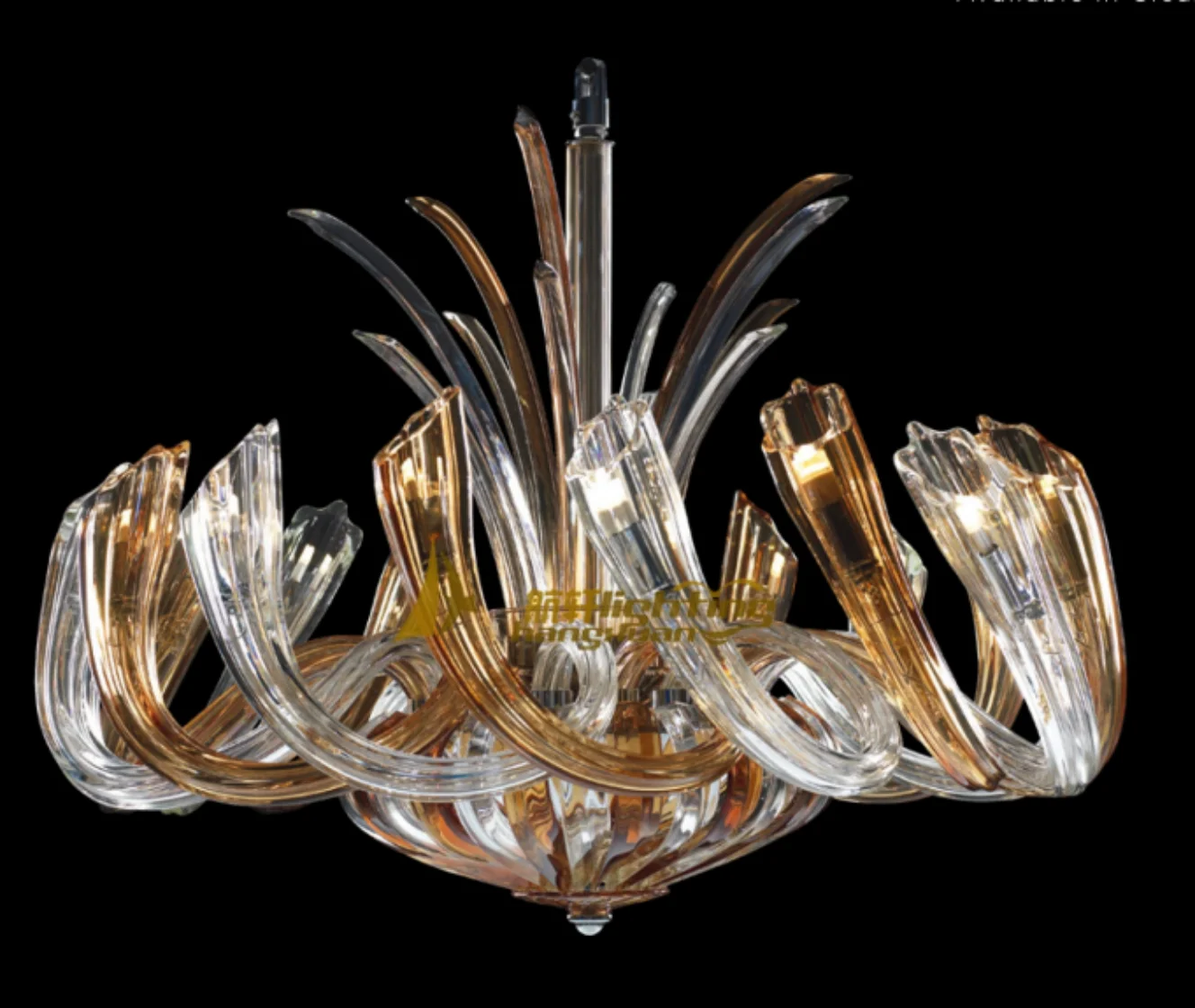 European Luxury glass Chandeliers Living Room Hotel Decorative Candles Chandeliers