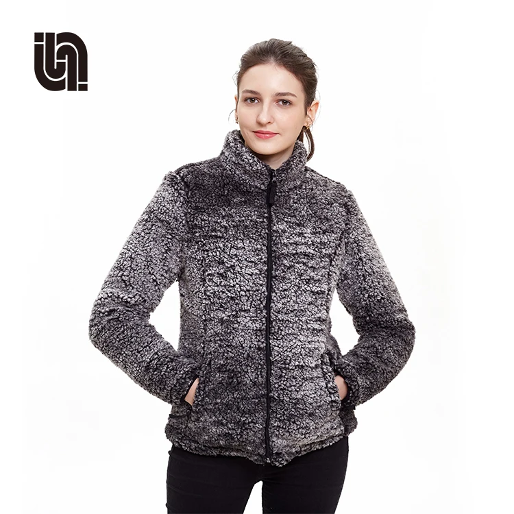 
Customized Women Lamb Wool Cropped Coat Faux Fur Winter Fleece Jacket 