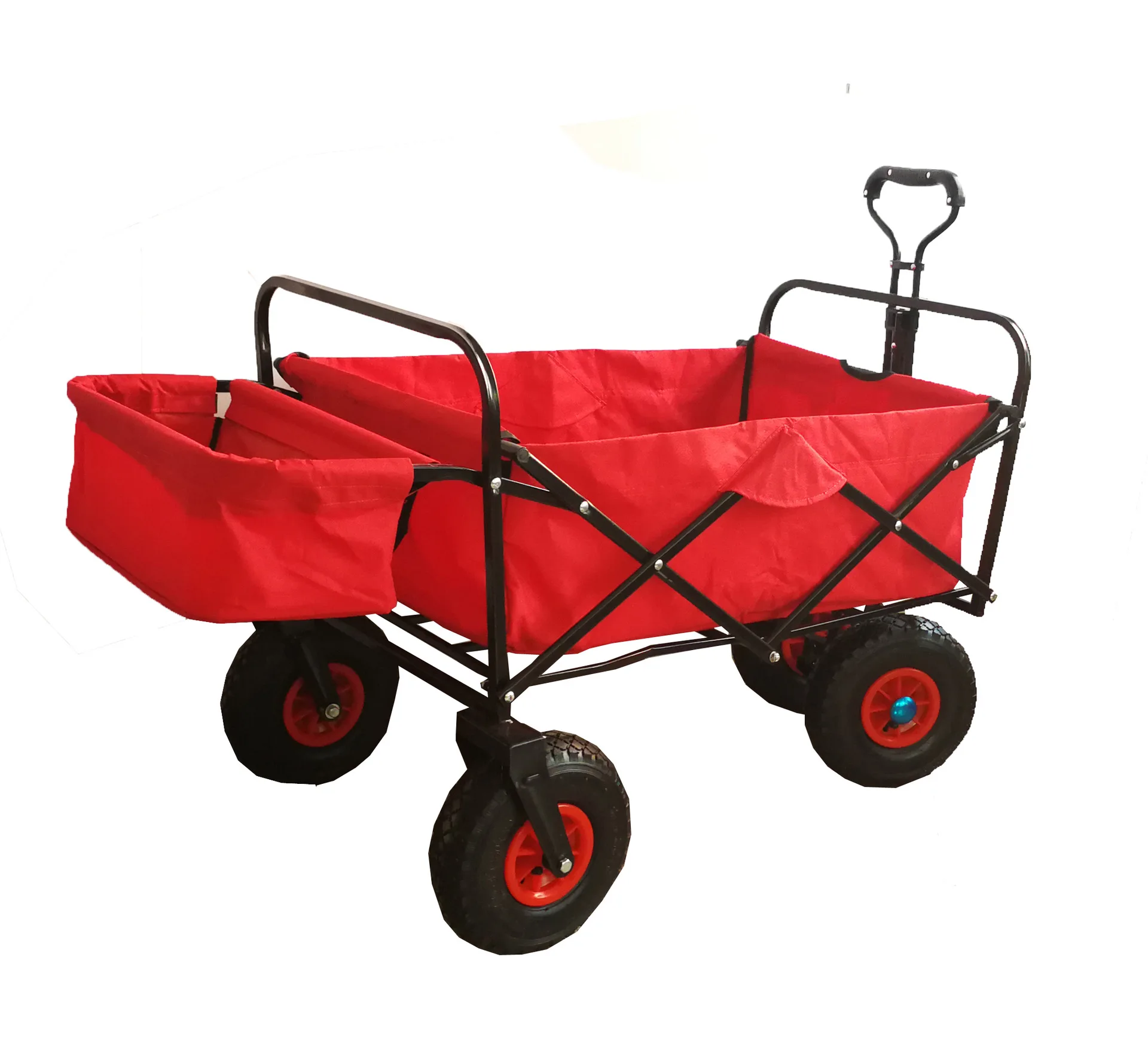 Large Capacity Foldable Trolley Hand Cart Folding Beach Wagon Outdoor Garden Trolley
