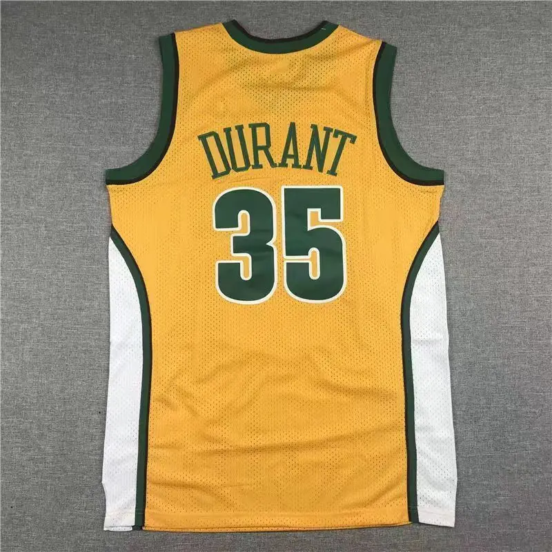 Custom Legend Throwback 35# Durant Sonics Basketball Jersey