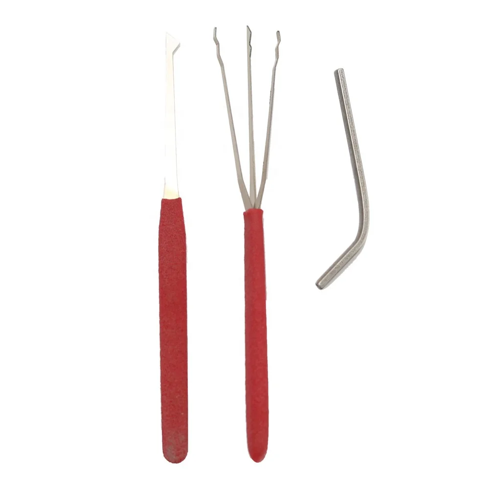 HUK 3pcs Fast Open Civil door lock unlocking practice lock pick set locksmith tool HUK Security Second Generation Fast Open 3pcs