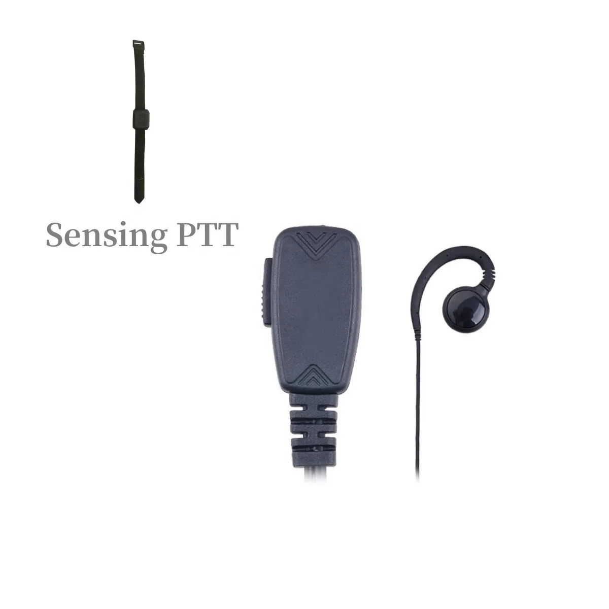 New design acoustic tube headset with sensing PTT  for two way radio earpiece
