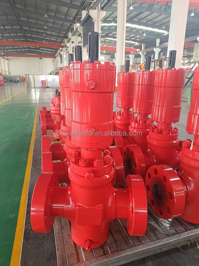 FACTORY DIRECT SALE GOOD QUALITY API 6A FORGED ALLOY STEEL PFFY HIGH PRESSURE HYDRAULIC ACTUATOR RISE STEM SLAB GATE VALVE