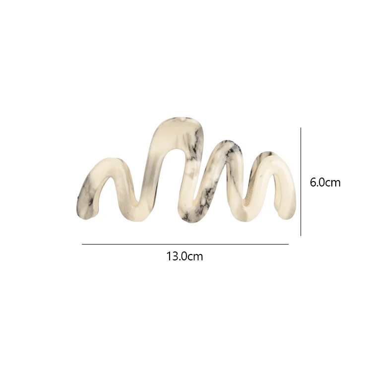 Extra Large Jumbo 13Cm Plastic Tie-Dyed Gradient Color Wave-Shaped Oversized Shark Clips Luxury Big Claw Clips