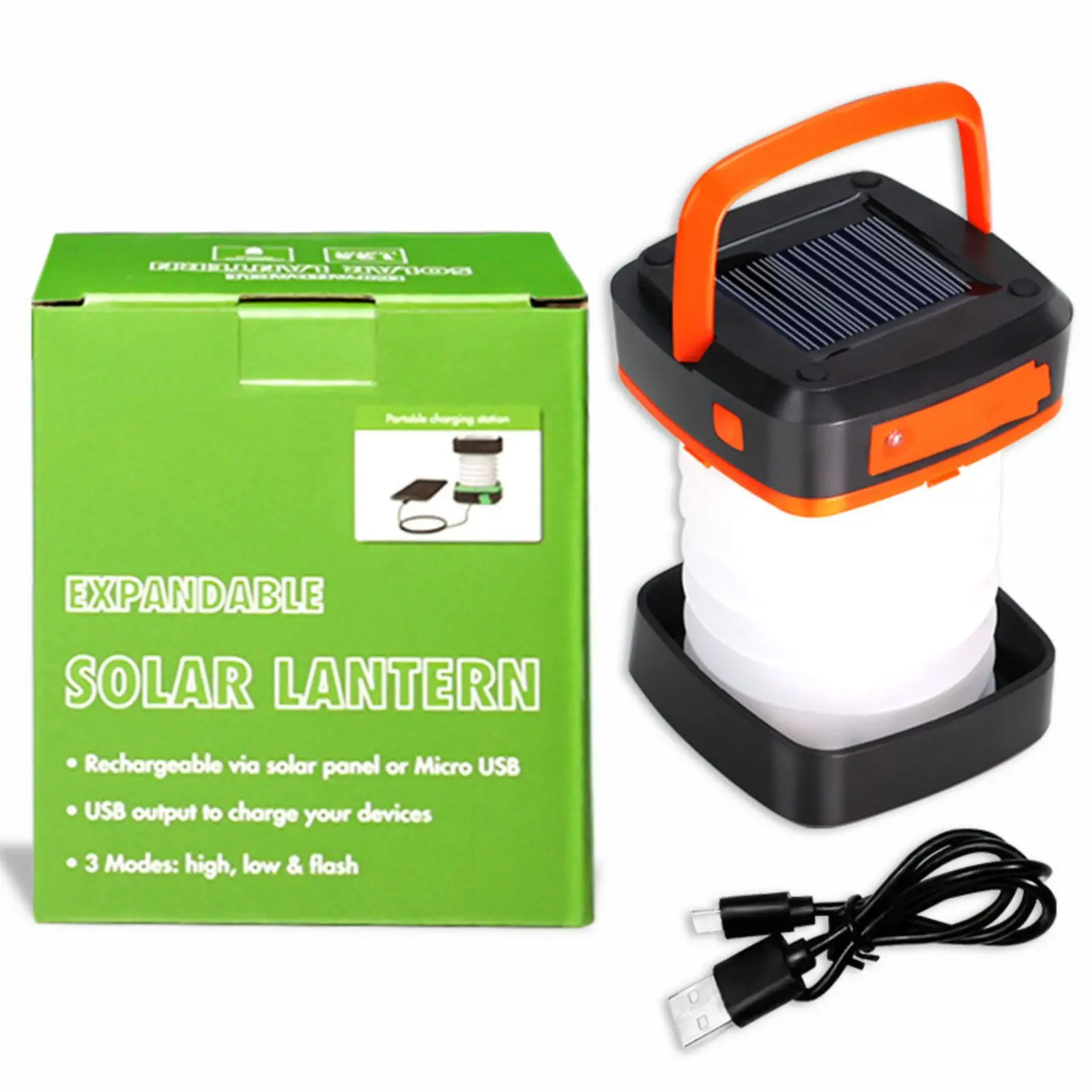Solar power Outdoor Camping Light emergency Tent Light  Portable Folding Light