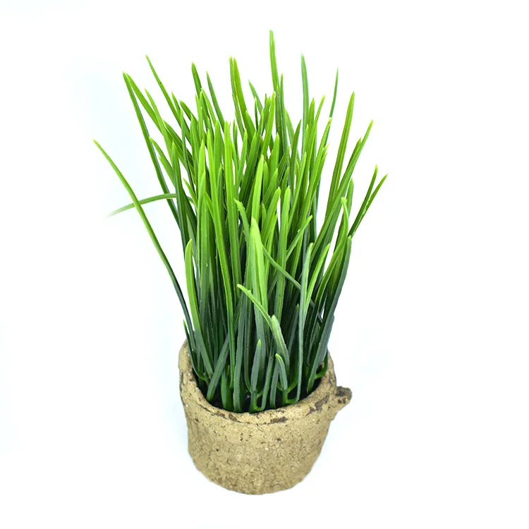 Artificial factory Plastic Green Shrubs Wheat Grass bonsai plant for sale MY823