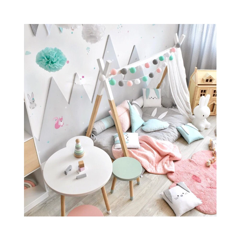 CHOC CHOCK Hot Selling Children Furniture Solid Wood Bed For Kids Bed Blue For Boy Girl