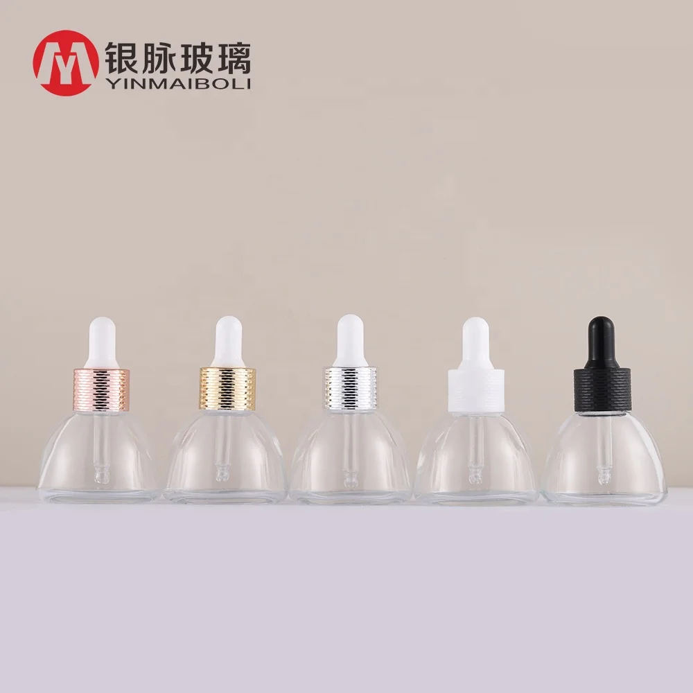 Wholesale 15ml cosmetic dispensing dropper bottle 30ml pagoda glass essential oil bottle