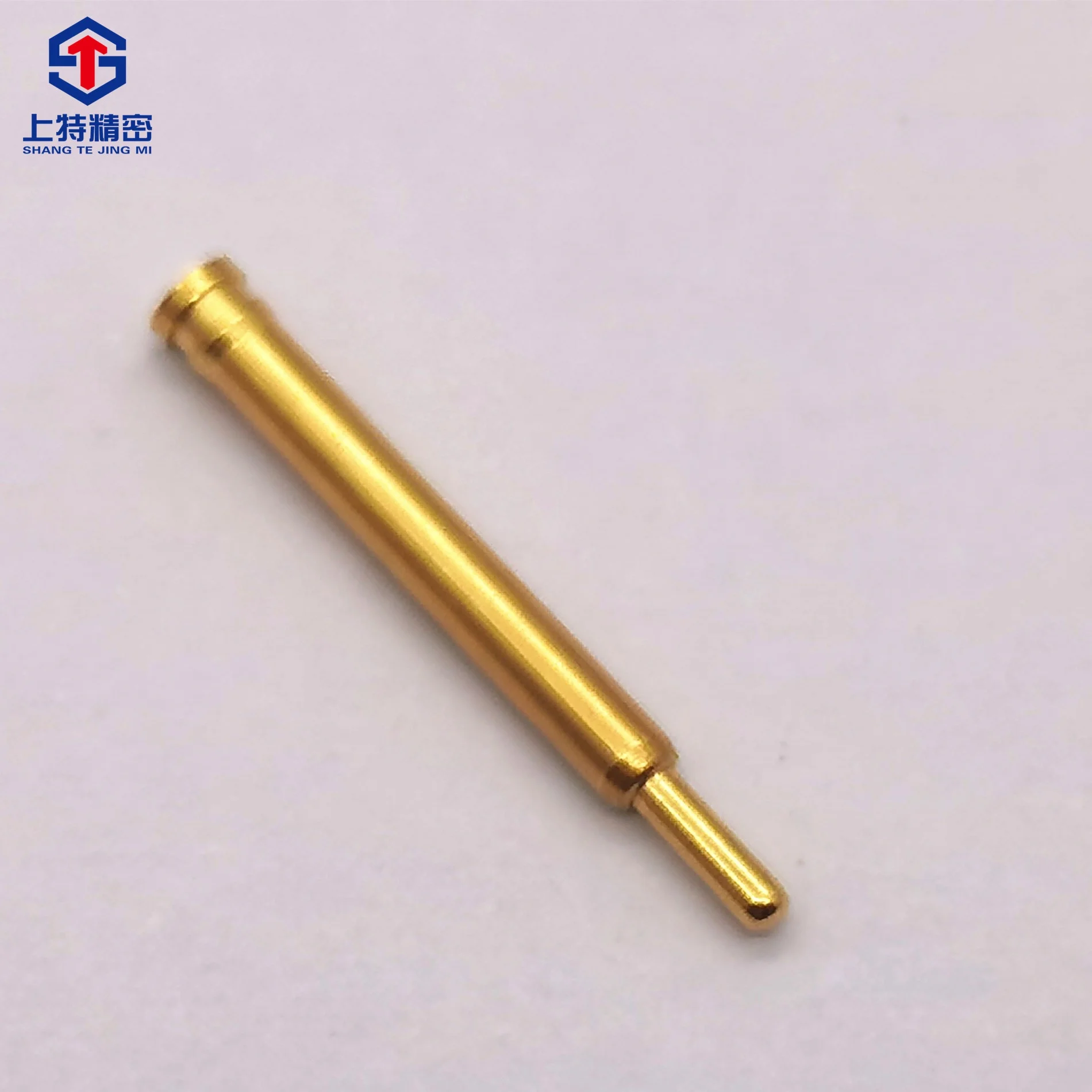 Shangte Brass Male and Female Magnetic Gold Electroplated Stainless Gold plated spring loaded pogo pin