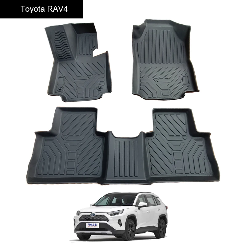 Car Other Interior Accessories TPE Rubber Car Floor Mats Eco friendly New Style Car 3D TPE Foot Mat use for Toyota RAV4