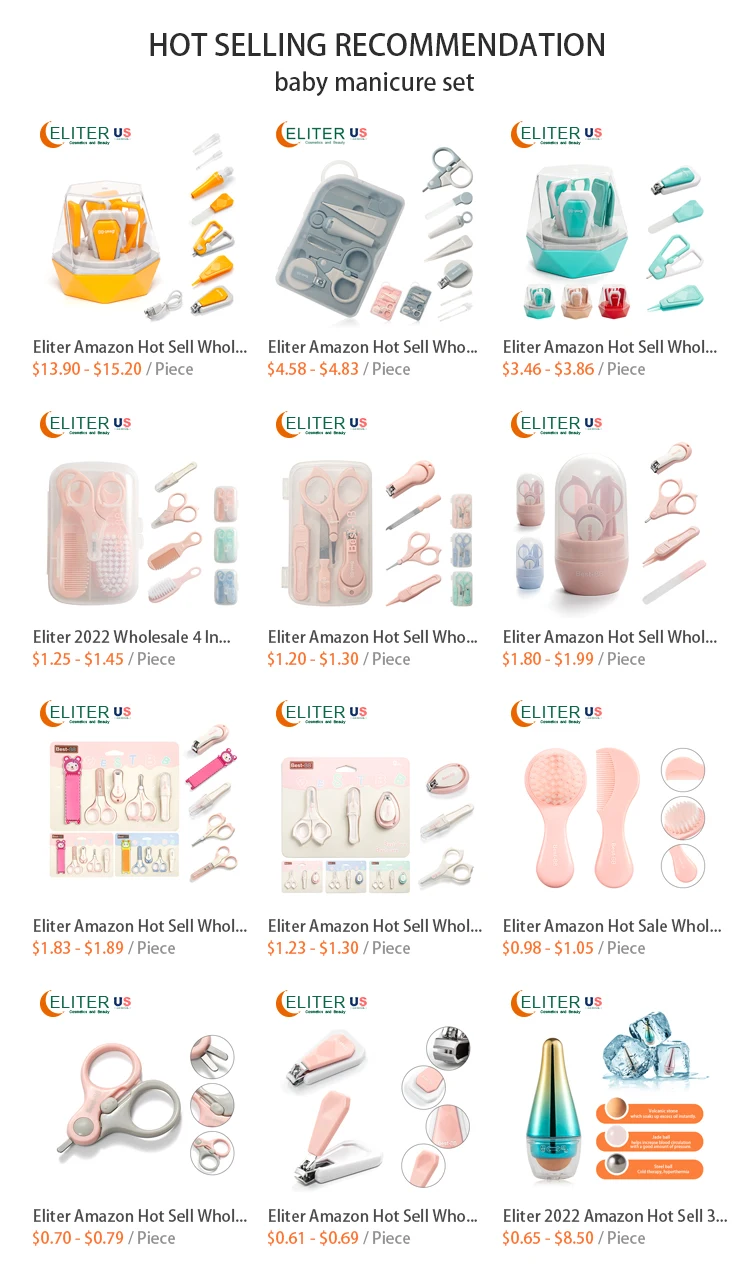 Eliter Hot Sell In Stock Cute Safe Use Baby Nail Grinder Babi Nail Clipper Set Babi Pedicure Newborn Grooming Kit