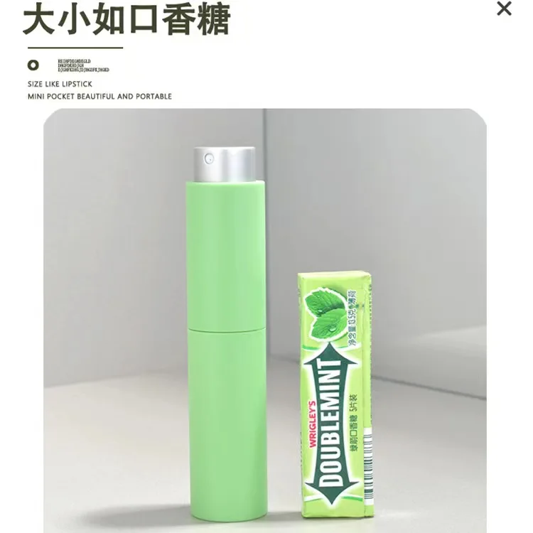 Custom new design twist up perfume atomizer 10ml aluminum Travel glass spray Perfume Refillable bottles