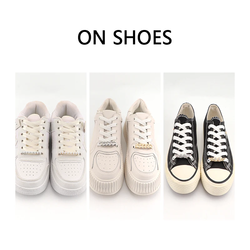 Shoe Clips Shiny Rhinestones Shoelaces Charms Sneakers AJ/AF Jeweled Shoelace Decorative Luxury Shoe Laces Decoration