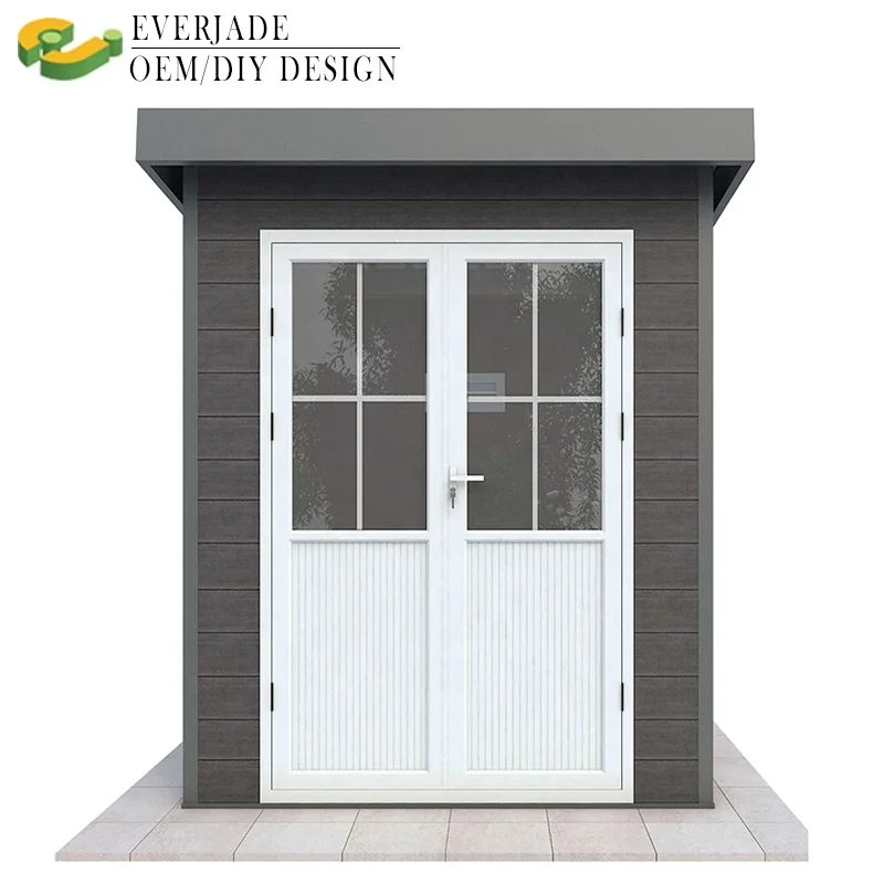 Small Prefab Wholesale Chinese 10 8 X 12 6x4 Pp Plastic Wooden Composite Flat Pack Sheds Storage Outdoor Garden Tool Garden Shed