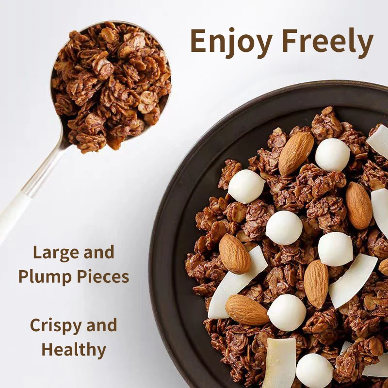 OEM/RTS Nuts and Cocoa Granola Good Price Food for Adults and Children good for health
