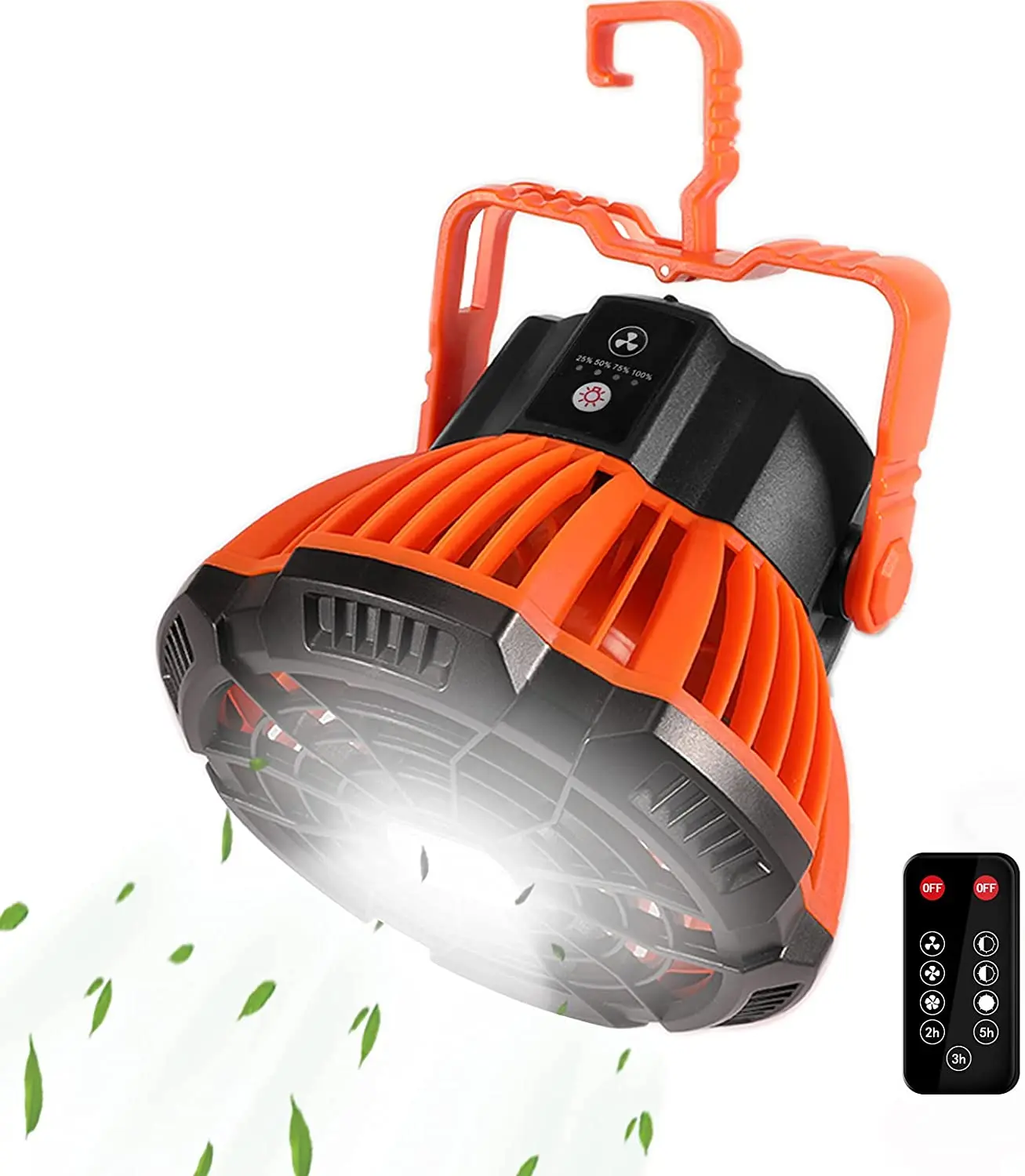 Meding Camping Tent Ceiling Fan 3 in 1 Hanging Ceiling Fans Camp Light  Portable Lantern Power Bank for Outdoors Hom