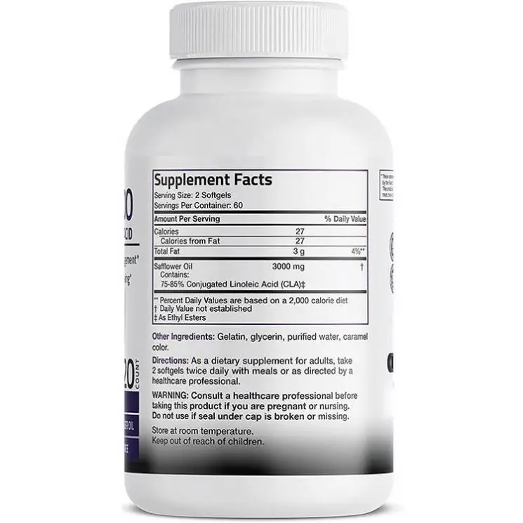 Customized Good Quality Natural Potency Supports Healthy Weight Management Lean Muscle Mass Conjugated Linoleic Acid Capsule