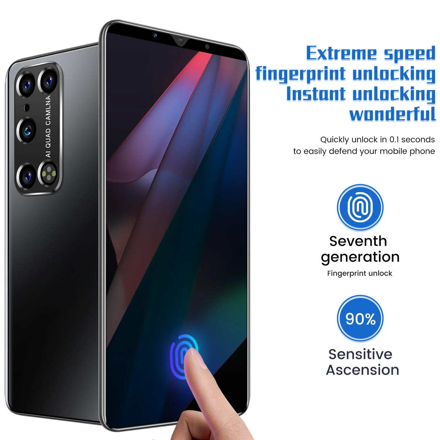 Free shipping The best selling products new cross-border mobile phone Lazada sells Rino8 Pro smart phone at a low price