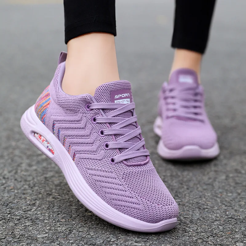 2022 China wholesale polyurethane custom sneakers walking trendy EVA PU sole casual sport running women fitness walking shoes