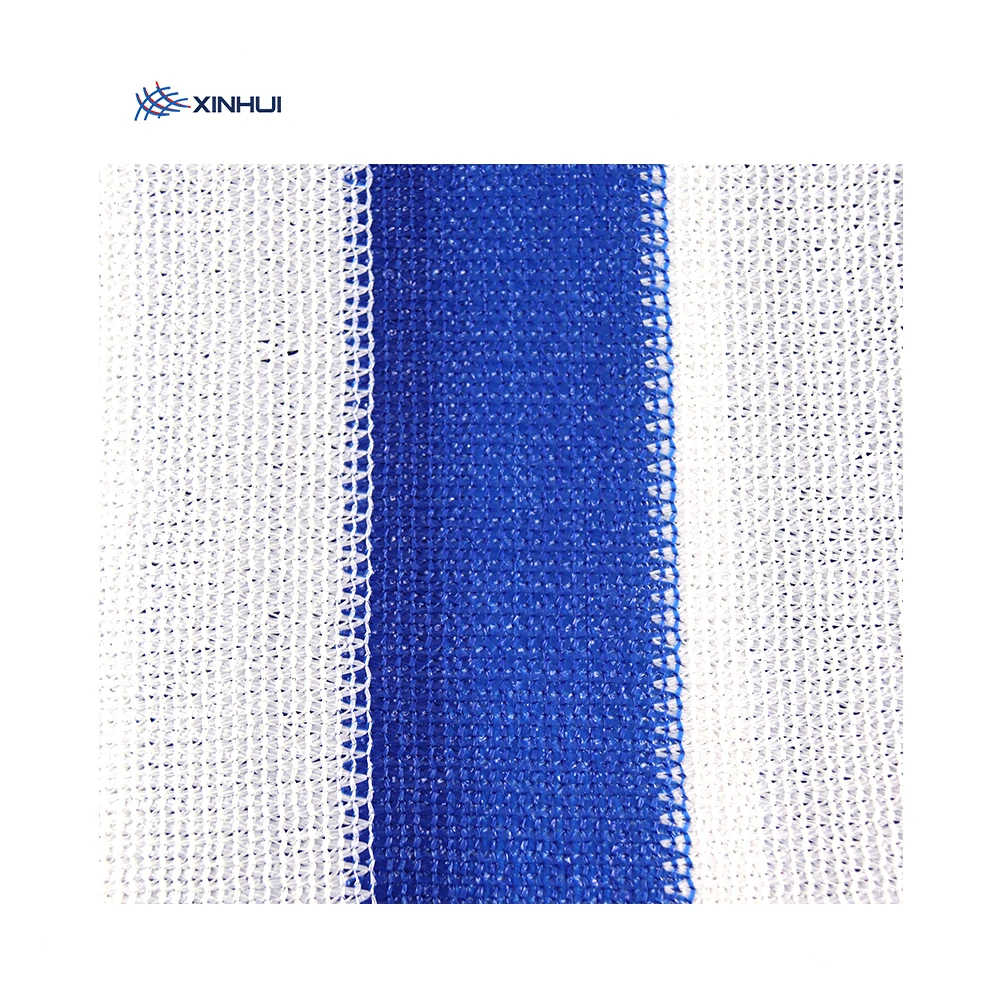 Blue and White Stripes Plastic Garden Sunshade Net Fireproof Balcony Privacy Screen Balcony Netting