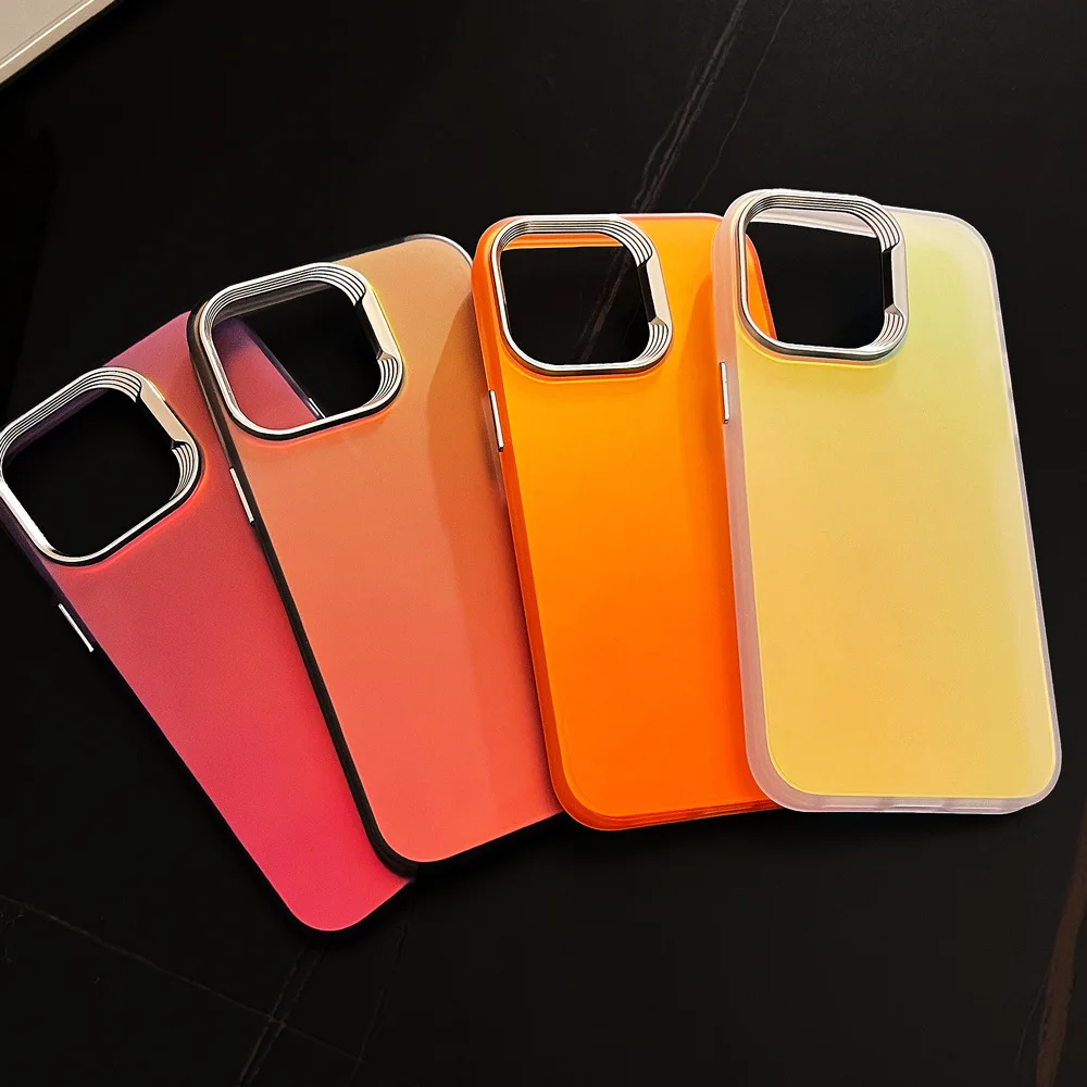 Colorful Shine Electroplating Laser Slim Rugged Durable PC Back Soft TPU Side phone Case for iPhone 13 14 Plus 15 Pro 16 Pro Max