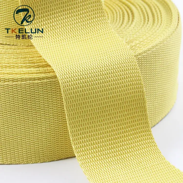 High Strength Aramid Fiber Webbing Meta Aramid Fiber Woven Tape Fabric Belt, Flame Retardent aramid Fireproof Safety Belt